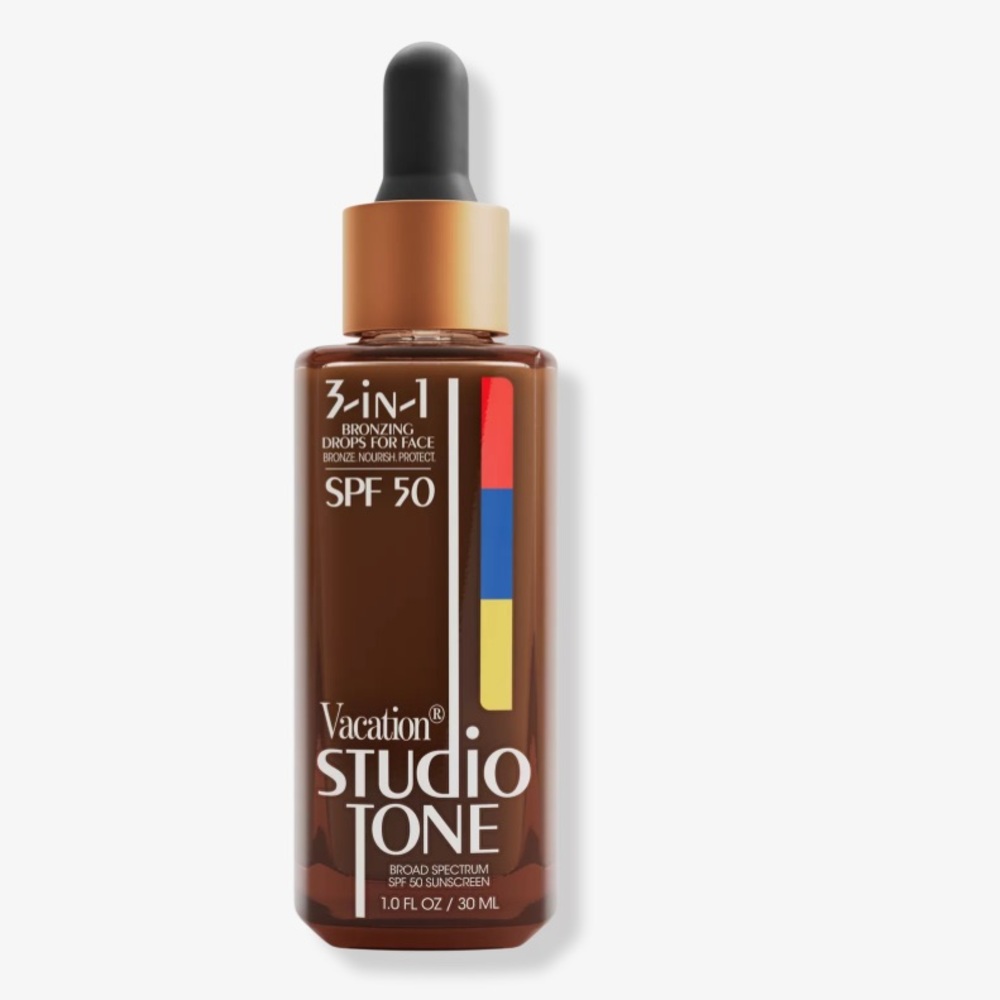 Vacation Studio Tone SPF 50 Bronzing Drops for Face bronze nourish protect